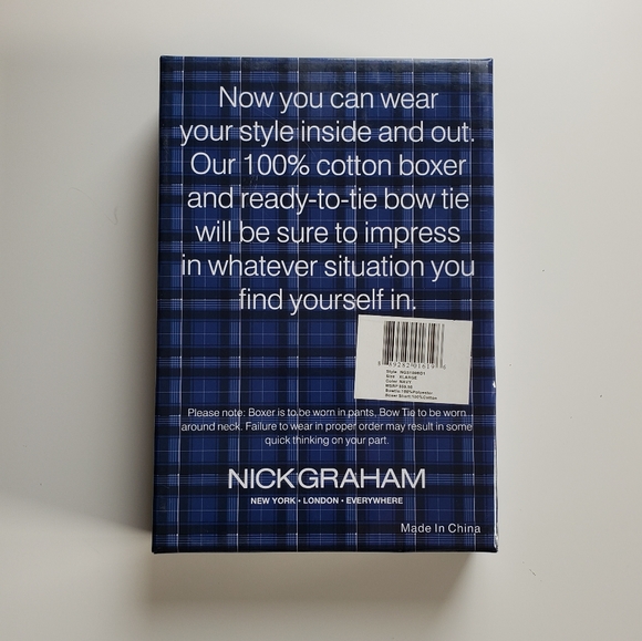 Nick Graham Boxer Short & Bow Tie Set - Picture 2 of 3